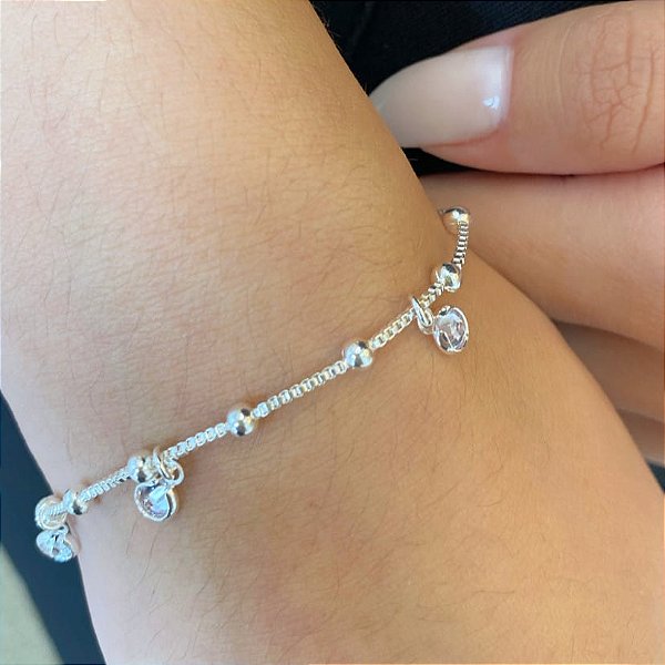 Pulseira Bolinhas e Pontos de Luz