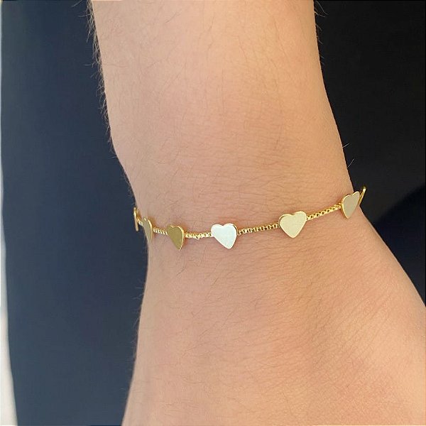 Pulseira Corações