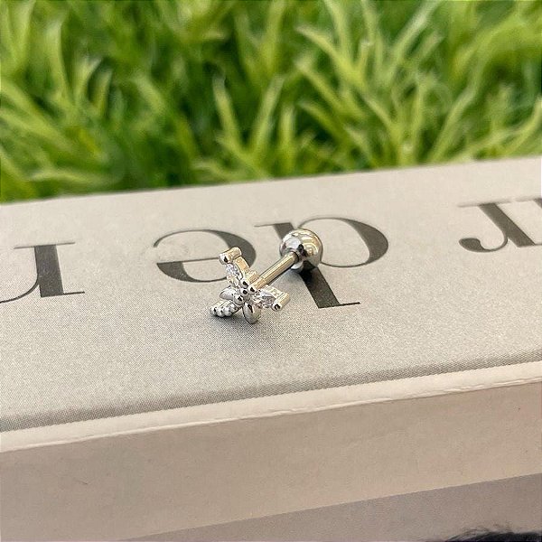 Piercing de Libélula Asas Zircônias Navetes