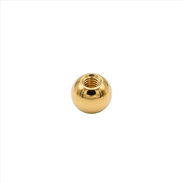 Tarraxa Bolinha para Piercing Folheado a Ouro 18k
