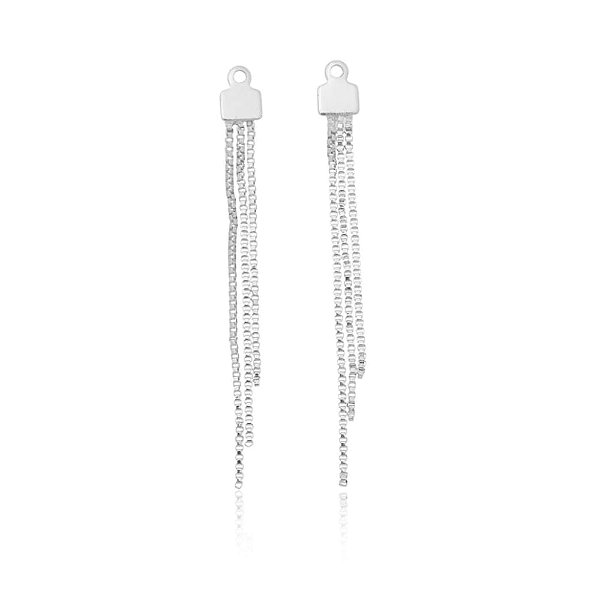 Aplique 3 Fios Médio Sem Bola Folheado a Prata 925