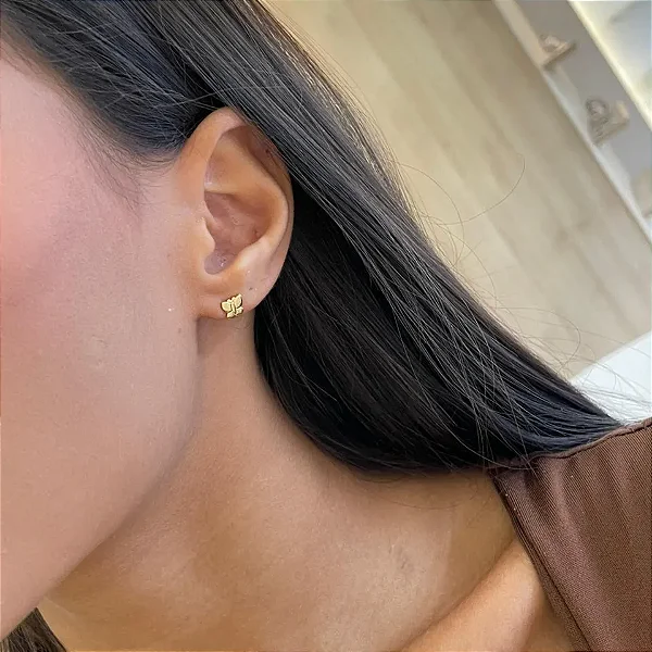 Brinco Borboleta Desenhada