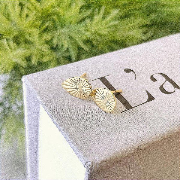 Brinco Gota Trabalhada Folheado a ouro 18K
