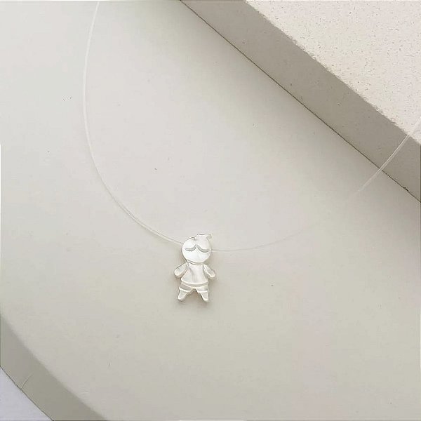 Colar Nylon Menino Madrepérola Folheado a Ouro 18K