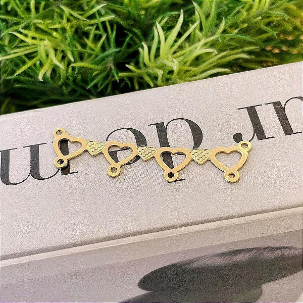 Colar Canga Completa com 4 Pingentes Lisos