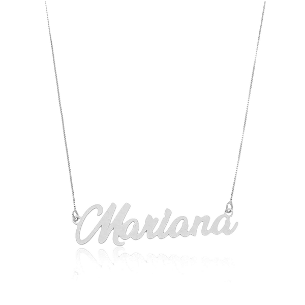 Colar Personalizado 1 Nome Folheado a Prata 925