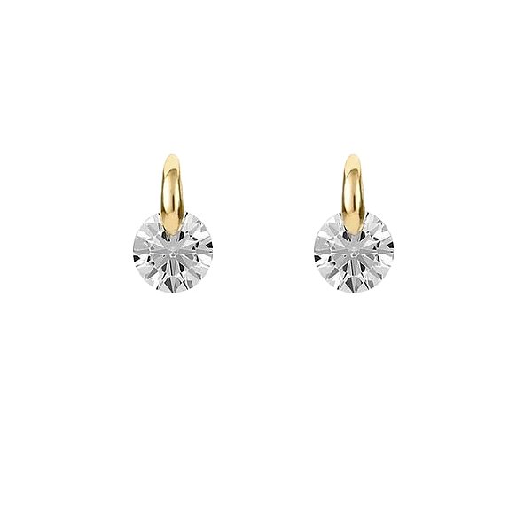 Brinco Ponto de Luz Pendente Folheado a Ouro 18K
