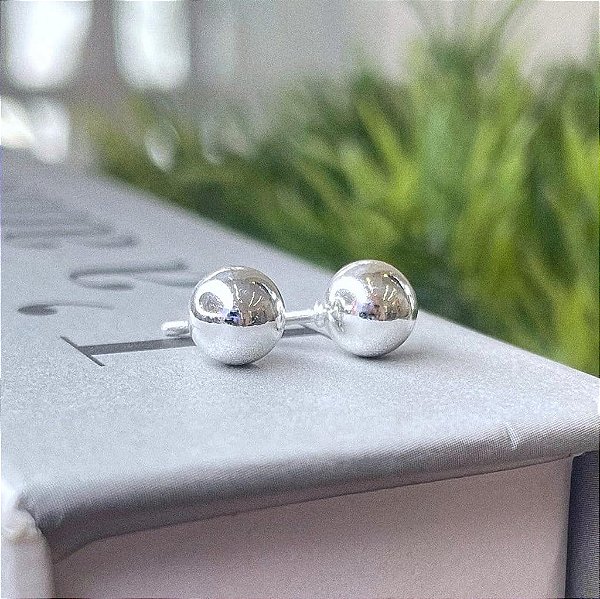 BR BOLA M 6MM Folheado a Prata 925