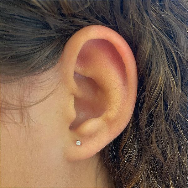 Brinco Micro Ponto de Luz Folheado a Ouro 18K