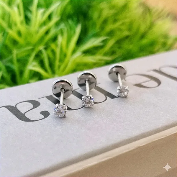 Australiano Micro Ponto de Luz Folheado a Prata 925