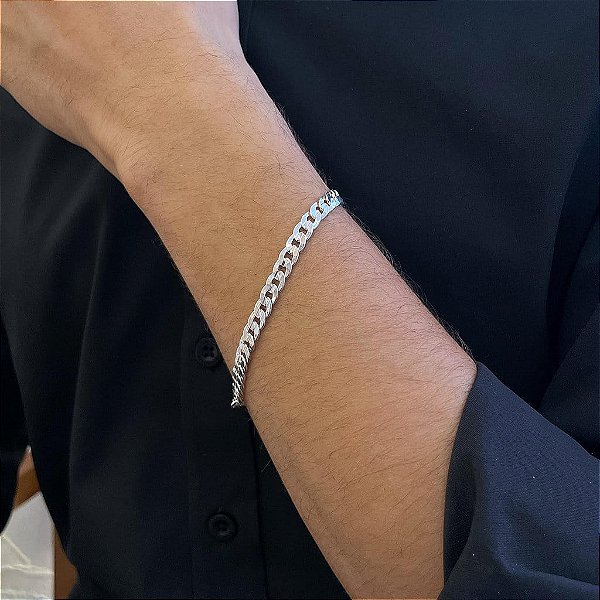 Pulseira Grumet 0.7mm Folheado a Prata 925
