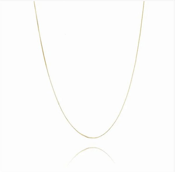 Colar Corrente Veneziana 60cm Folheado a Ouro 18K
