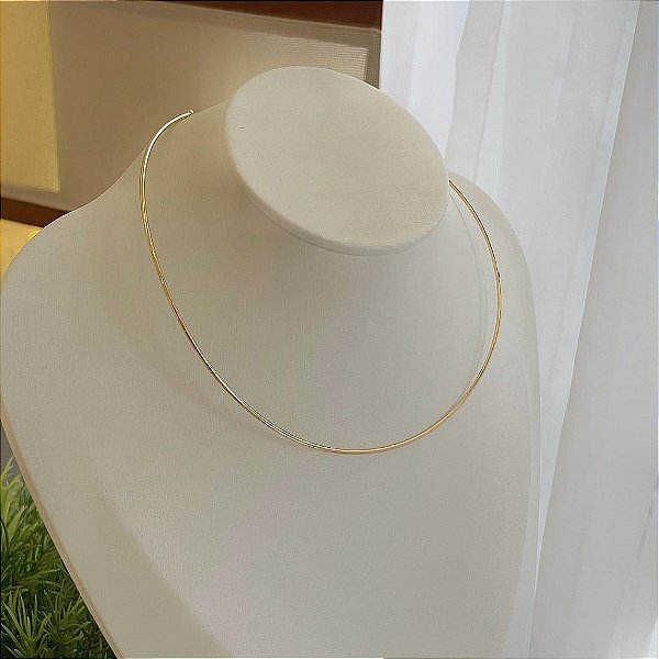 Chocker Aro Fio Liso Folheado a Ouro 18k