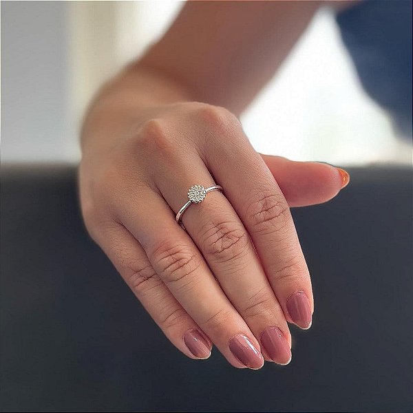 Anel de Chuveiro Médio Ponteiras Folheado a prata 925