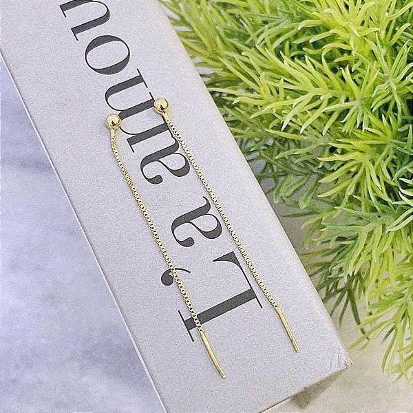 Brinco Earline Bolinha Folheado a ouro 18K