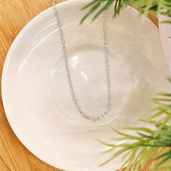 Colar Elo Cartier 70cm Folheado a prata 925