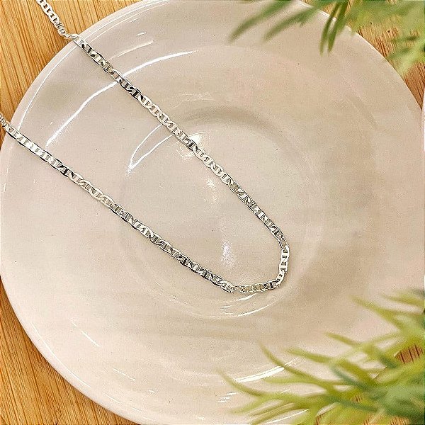 Colar 60cm Elo Gucci Folheado a prata 925