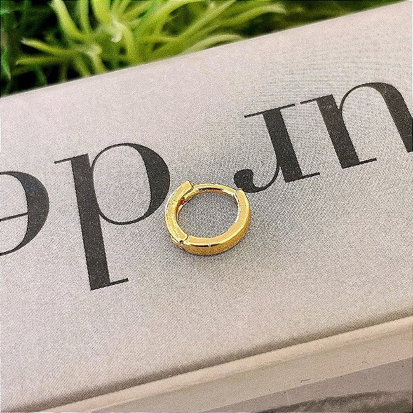 Piercing de Argola Fio Liso Reto P Folheado a ouro 18K