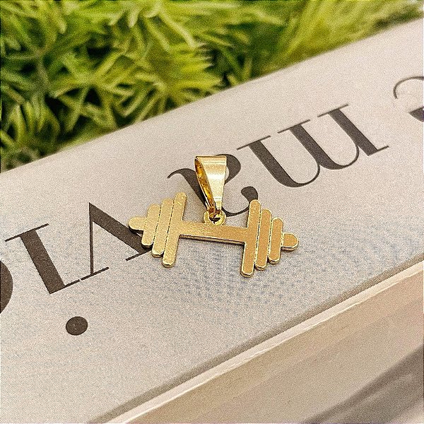 Pingente Halter Liso Folheado a ouro 18K