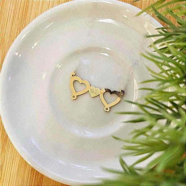 Pingente Canga Dupla G Folheado a Ouro 18k