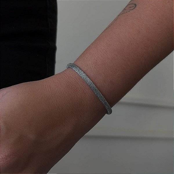Pulseira de Malha Redonda Steel