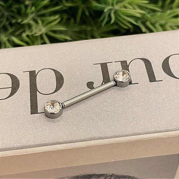 Piercing de Mamilo Ponto de Luz Plug Steel