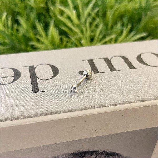 Piercing Ponto de Luz Zircônia 2mm Steel