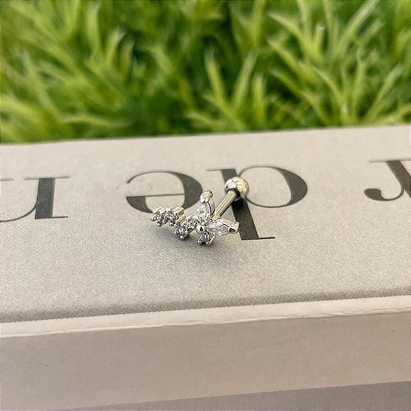 Piercing Borboletinha Rastro de Luz Steel