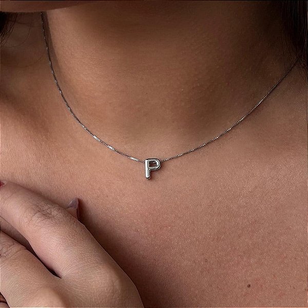 Pingente Letra Lisa Passante Steel