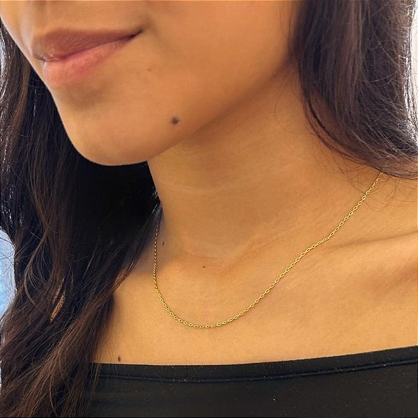 Correntinha 45cm Folheada a ouro 18K