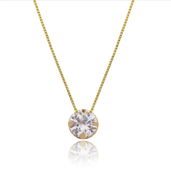 Colar Ponto de Luz M Folheado a ouro 18K