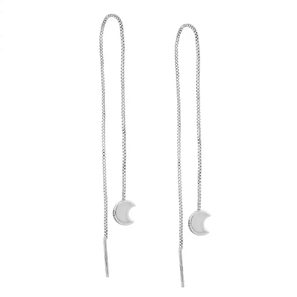 Piercing Earline Fio Venezino Coração Liso Folheado a Prata 925