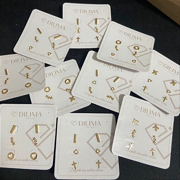 Trio Diversos Folheado a Ouro 18k