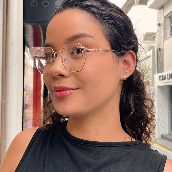 Brinco de Argola Cravejada 3 Fios P Folheado a ouro 18K