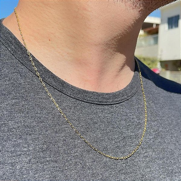 Colar Elo Cartier 60cm Folheado a ouro 18K