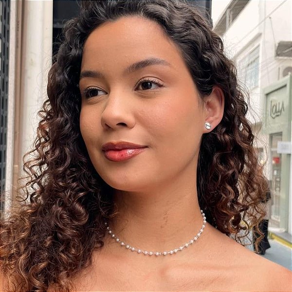 Choker de Pérolas Juntinhas Steel