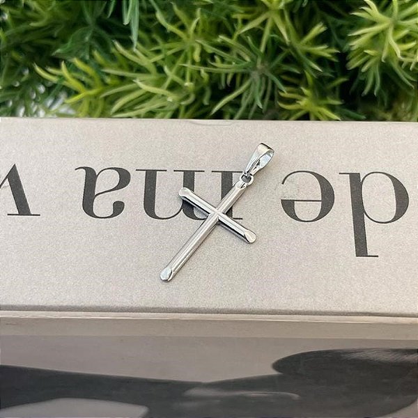 Pingente Cruz Lisa Pontas Achatadas Steel