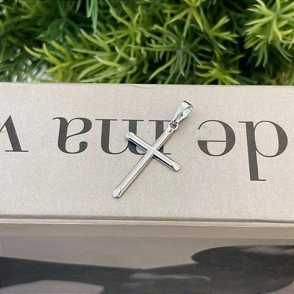 Pingente Cruz Lisa Pontas Achatadas Steel