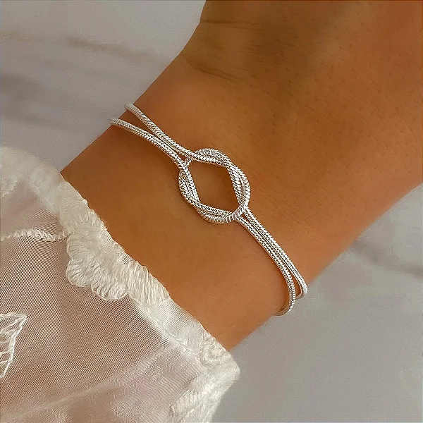 Pulseira Rabo de Rato Duplo Amarração Steel