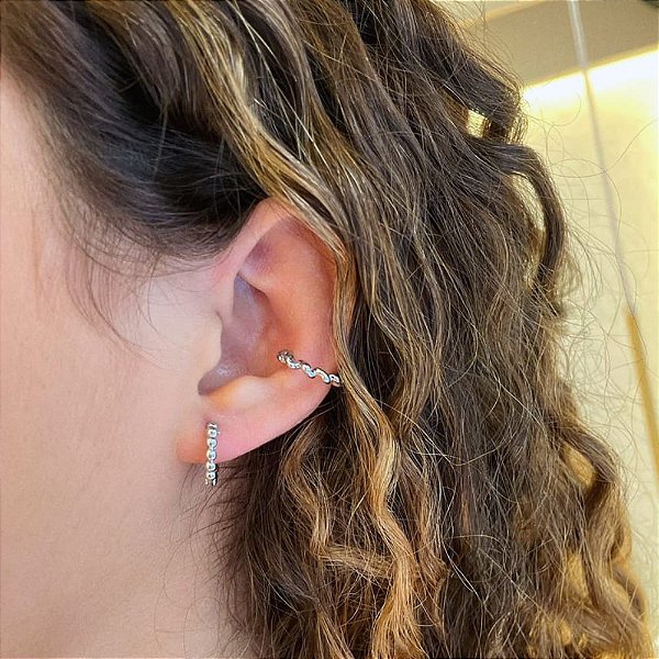 Brinco Argola Aro Esferas G Steel