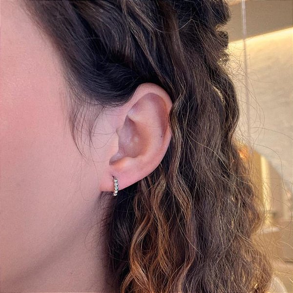 Brinco Argola Aro Esferas M Steel