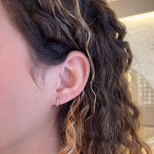 Brinco Argola Aro Esferas P Steel