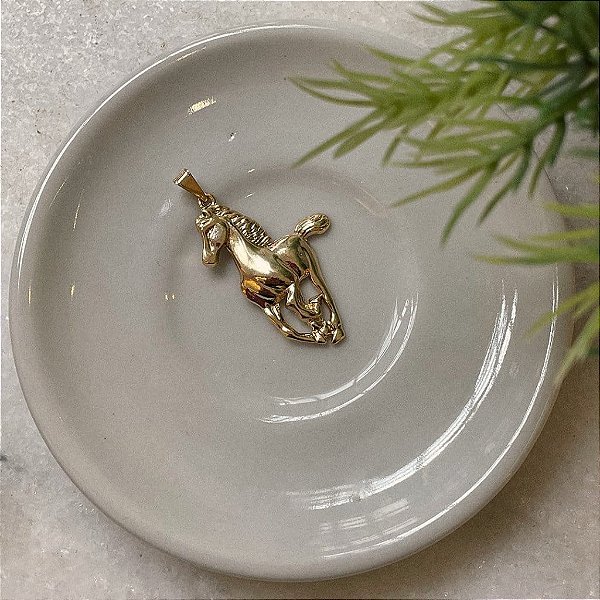 Pingente Cavalo Folheado a ouro 18K