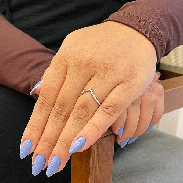 Anel Circunflexo Cravejado Steel