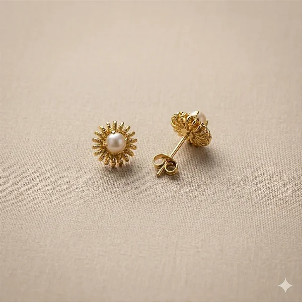 Brinco Pérola Borda Espiral