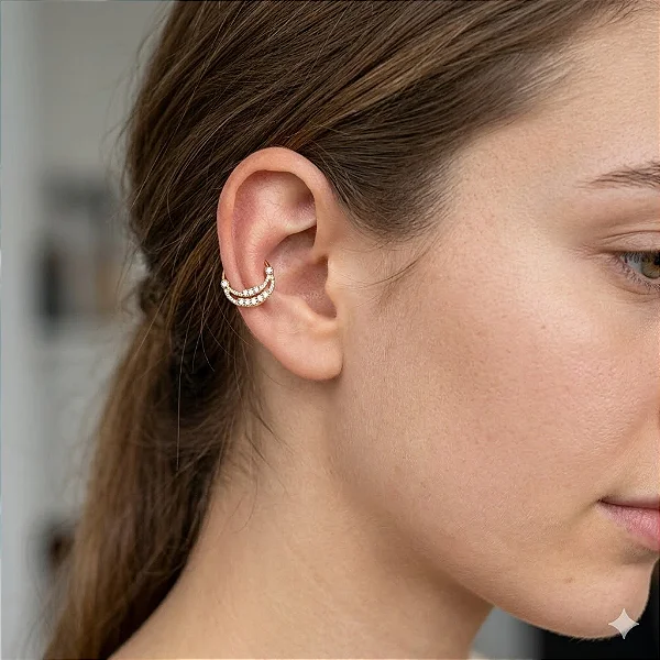 Piercing de Torção Fio Duplo Zircônias