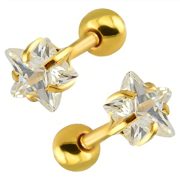 Piercing Zircônia Estrela 4mm