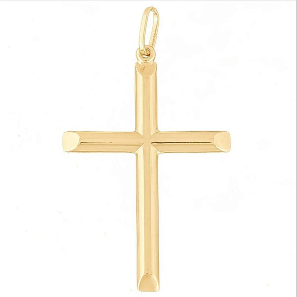 Pingente Cruz M Lisa Abaulado