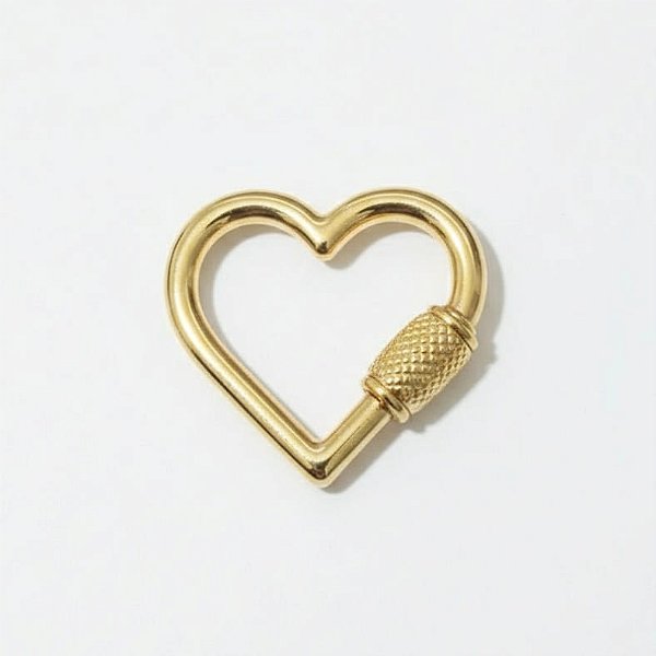 Pingente Mosquetão Coração