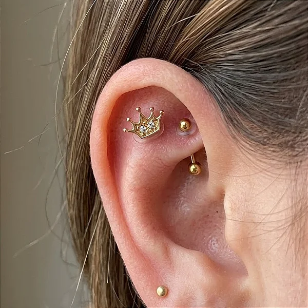 Piercing Reto Coroa 5 pontas